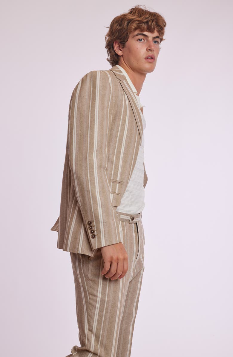 PAISLEY & GRAY Dover Slim Fit Vertical Stripe Sport Coat, Alternate, color, Tan Beige Stripes