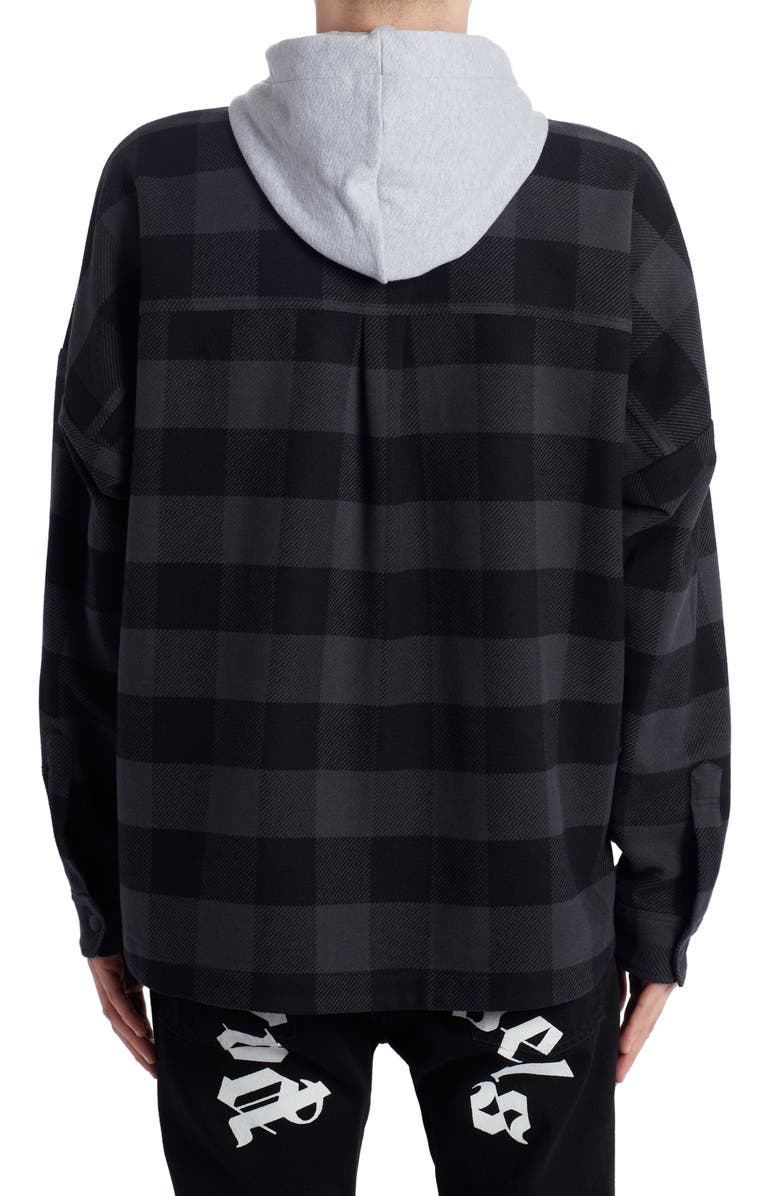 Palm Angels Hooded College Logo Shirt, Alternate, color,