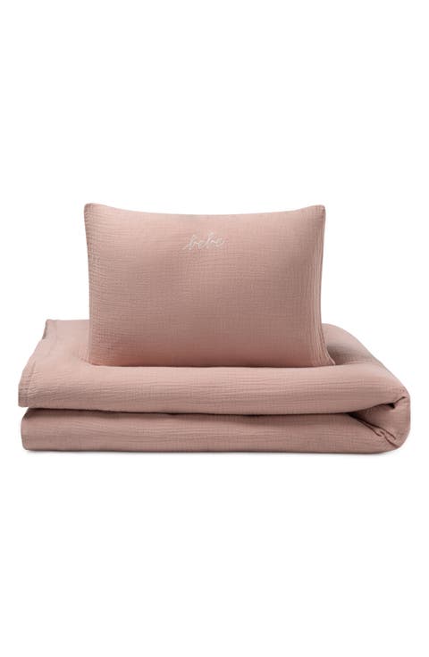 Bebe Cotton Gauze Sham, Crib Sheet & Duvet Cover Set