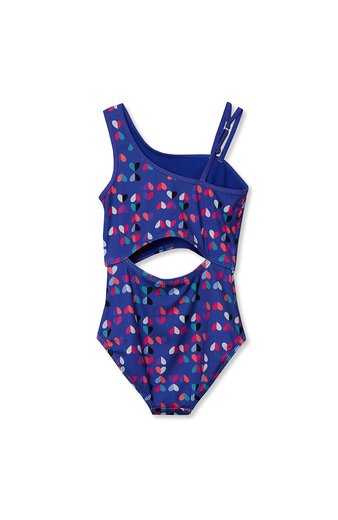 Детские Lands' End Girls Chlorine Resistant Asymmetrical One Piece Swimsuit — фото 3