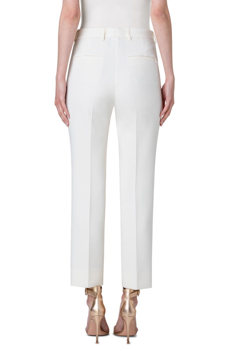 Akris Francy High Waist Bootcut Stretch Wool Ankle Pants, Alternate, color,
