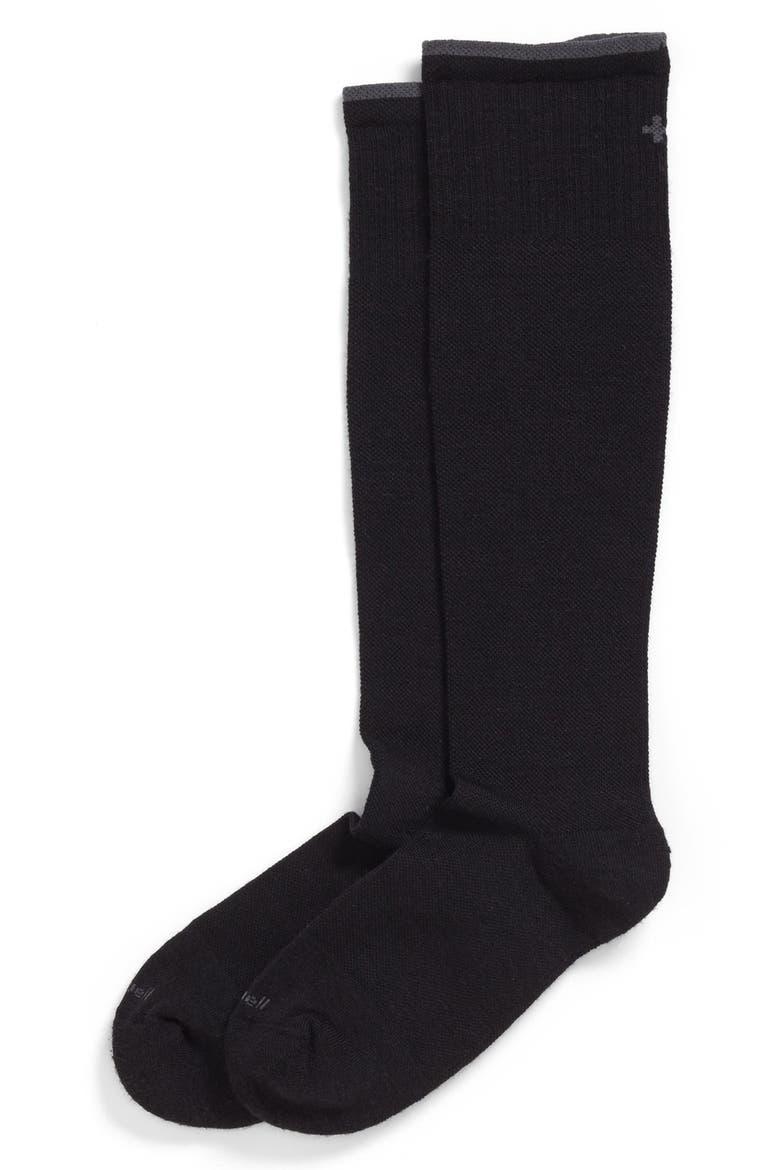 Circulator Compression Socks, Alternate, color, BLACK