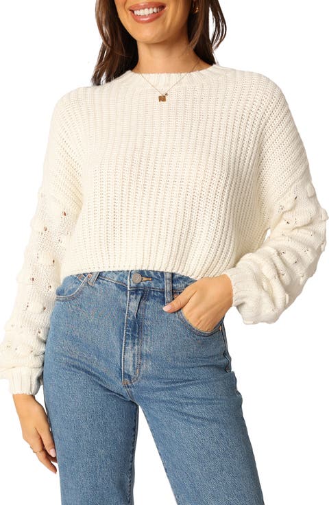 Catalina Textured Stitch Sleeve Sweater