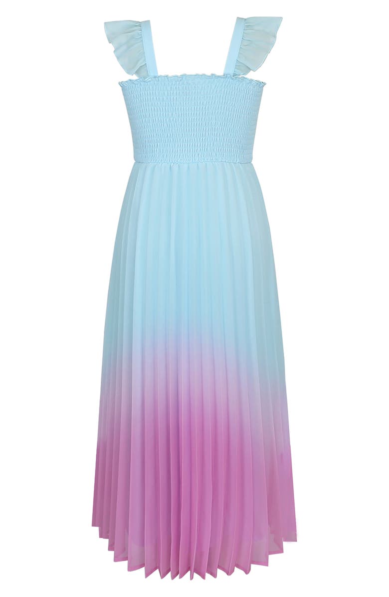 Zunie Kids' Ombré Pleated Maxi Dress, Alternate, color, 