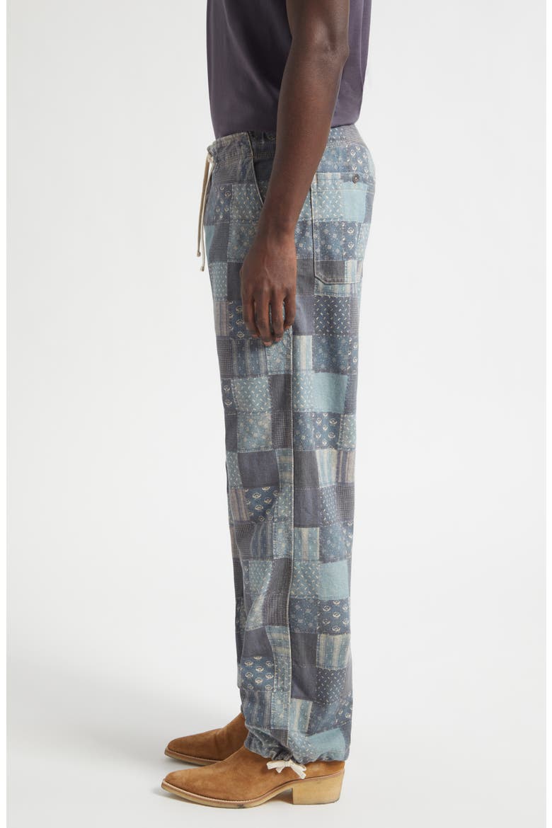 Patchwork Trompe l'Oeil Jersey Joggers, Alternate, color, NAVY/ MULTI
