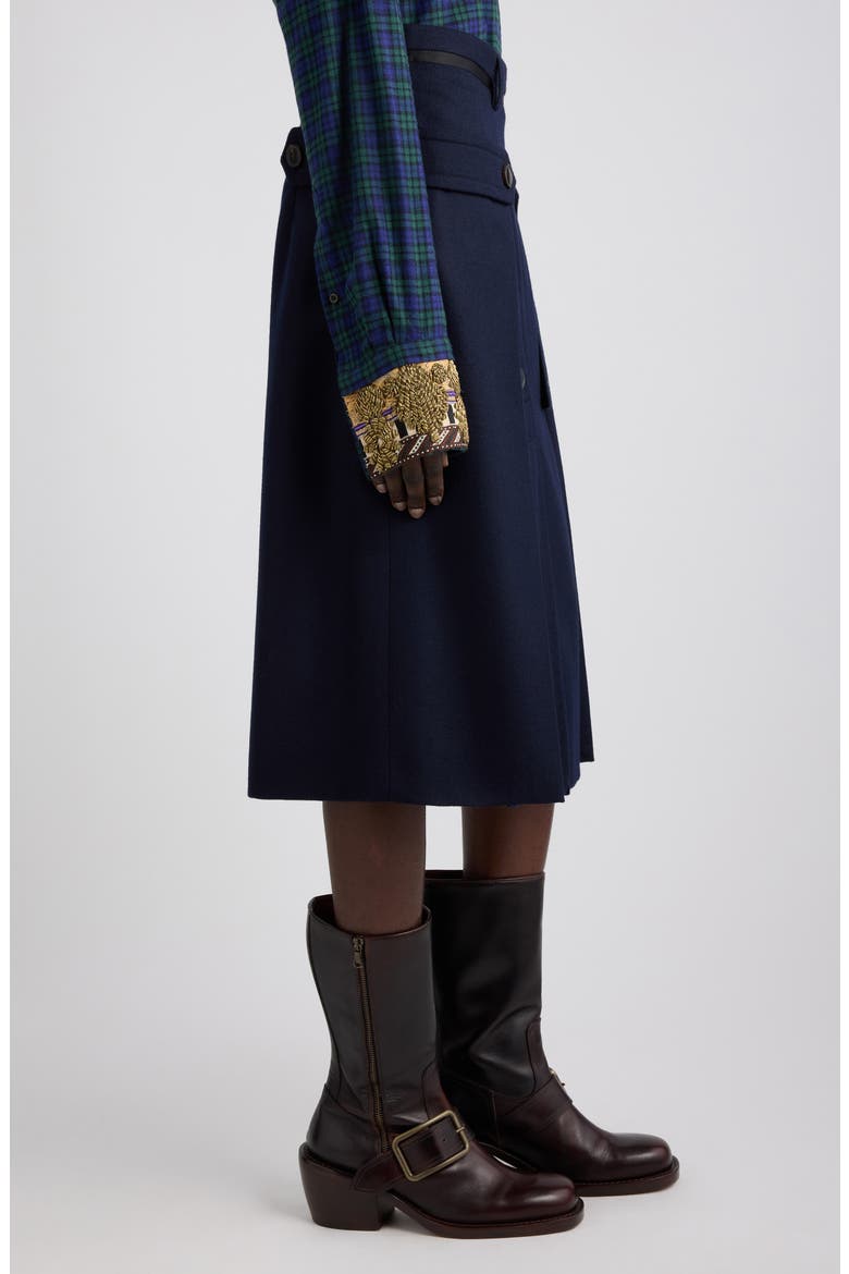 Sente Midi Skirt, Alternate, color, NAVY