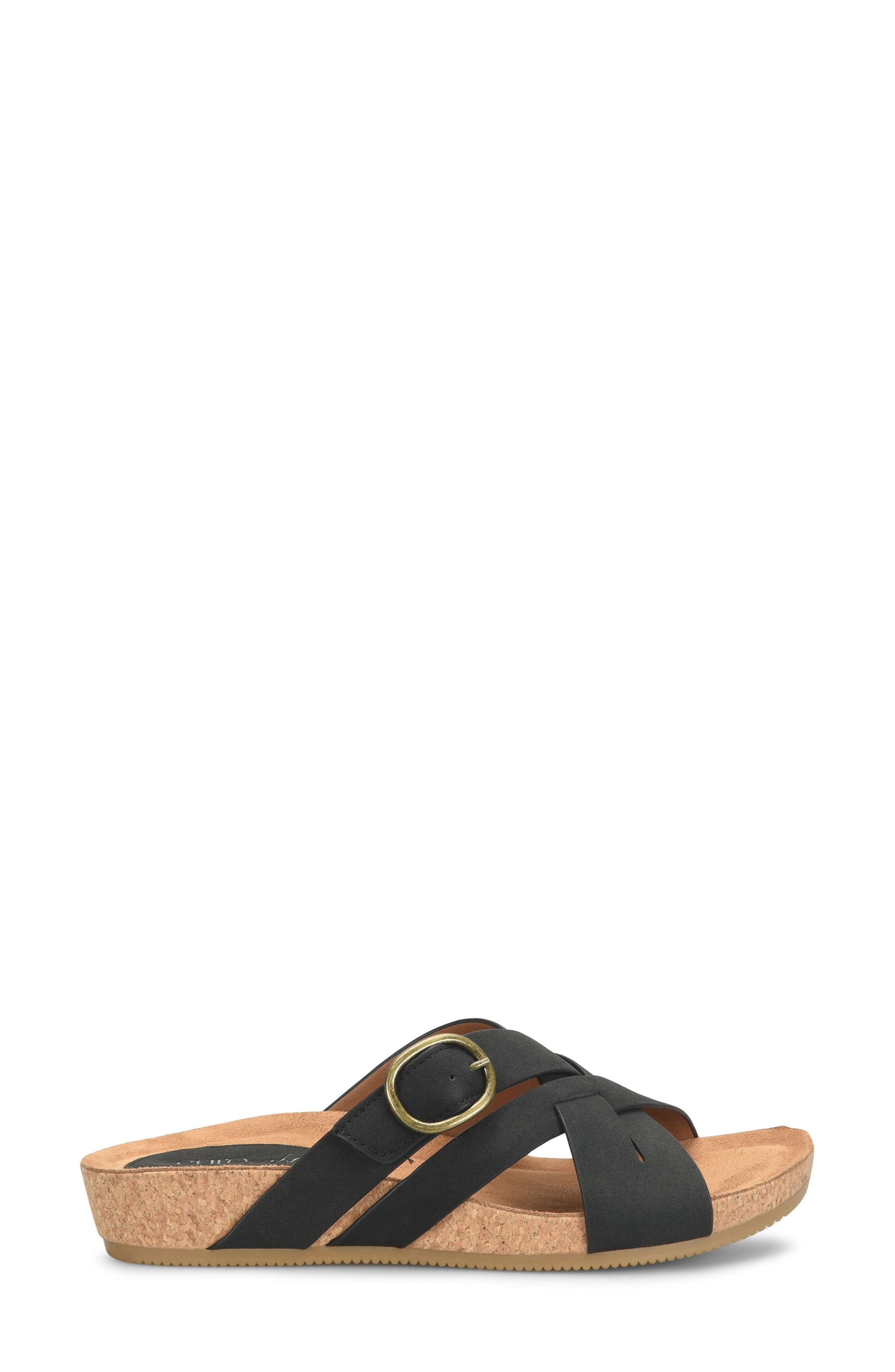 EUROSOFT Grainger Wedge Slide Sandal, Alternate, color, Black