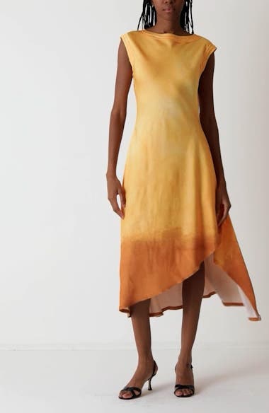 open lace back dress Jason Wu Satin Inverted Pleat Dress Size 4 main image 0