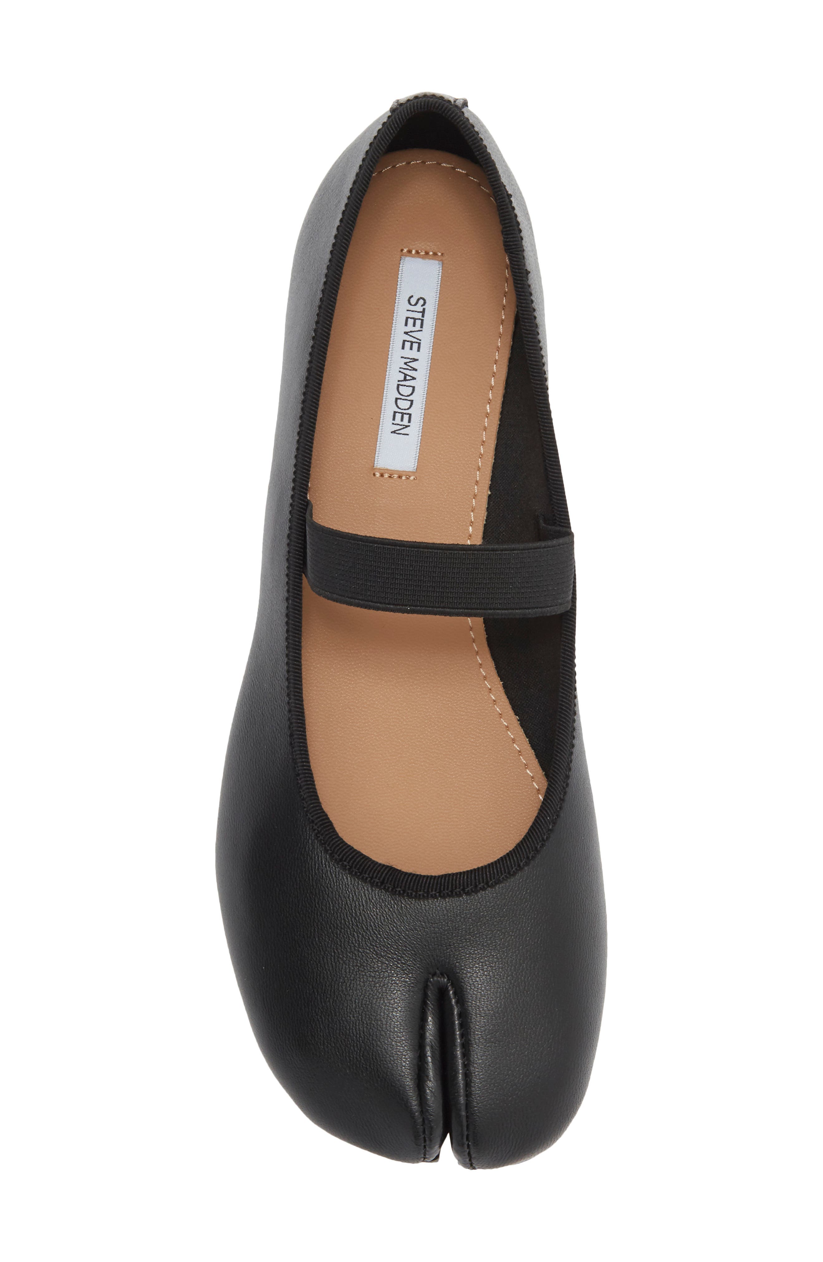 Crisce Leather Mary Jane Flat, Alternate, color, BLACK LEATHER