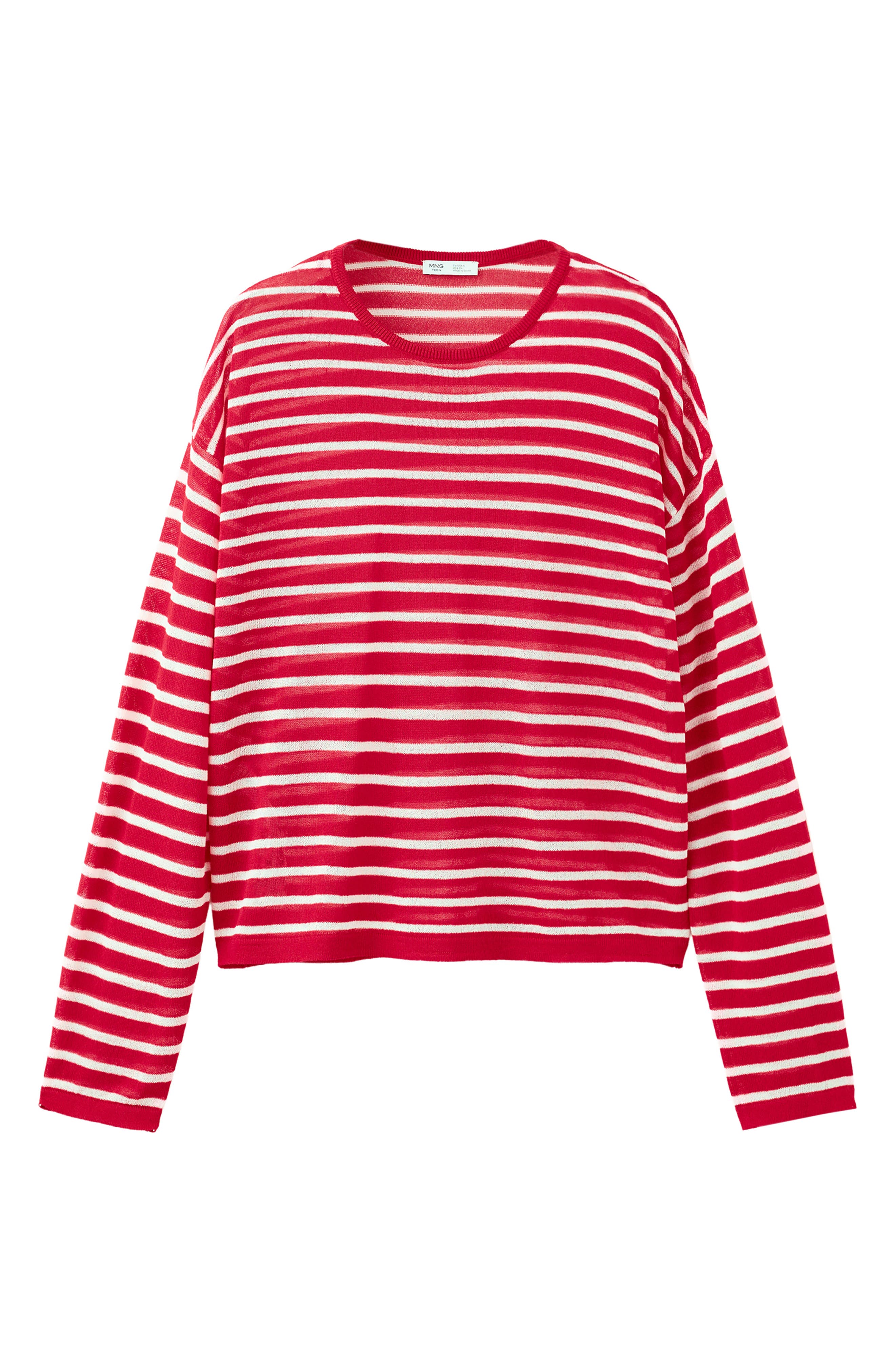 MANGO TEEN Striped Crewneck Sweater (Women) | Nordstrom