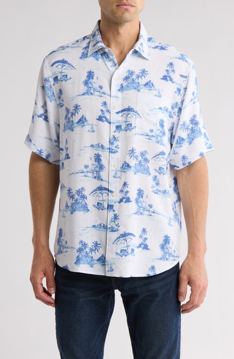 Beachy Days Short Sleeve Button-Up Shirt