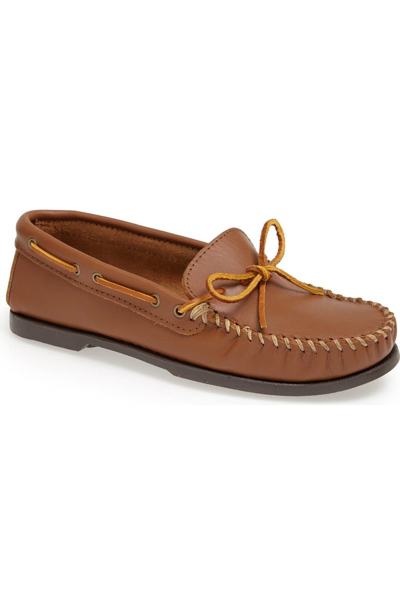 Minnetonka Camp Driving Shoe, Main, color,