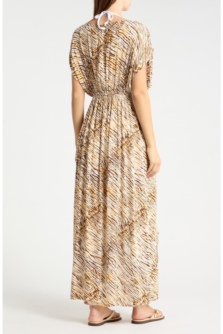 Deep V-Neck Maxi Cover-Up Dress, Alternate, color, NEUTRAL SAHARA