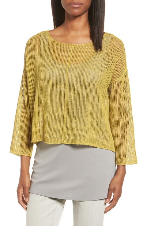 Organic Linen Crop Sweater