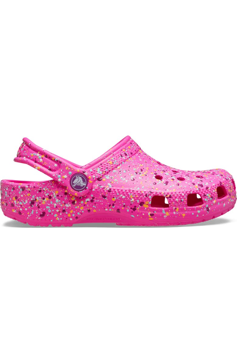 CROCS Kids' Classic Paint Splatter Clog, Alternate, color, Pink Crush/Multi