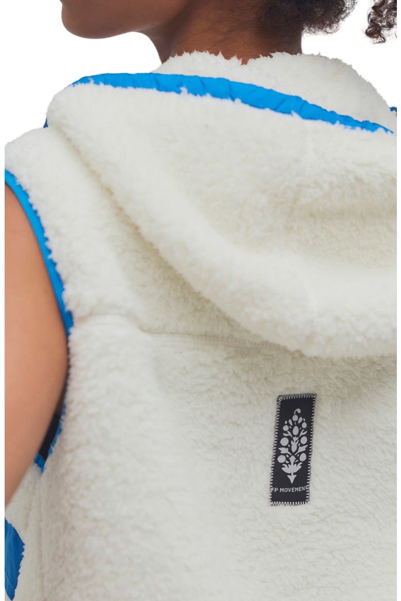 Sky High Fleece Vest, Alternate, color, CREAM/ POWERLINE