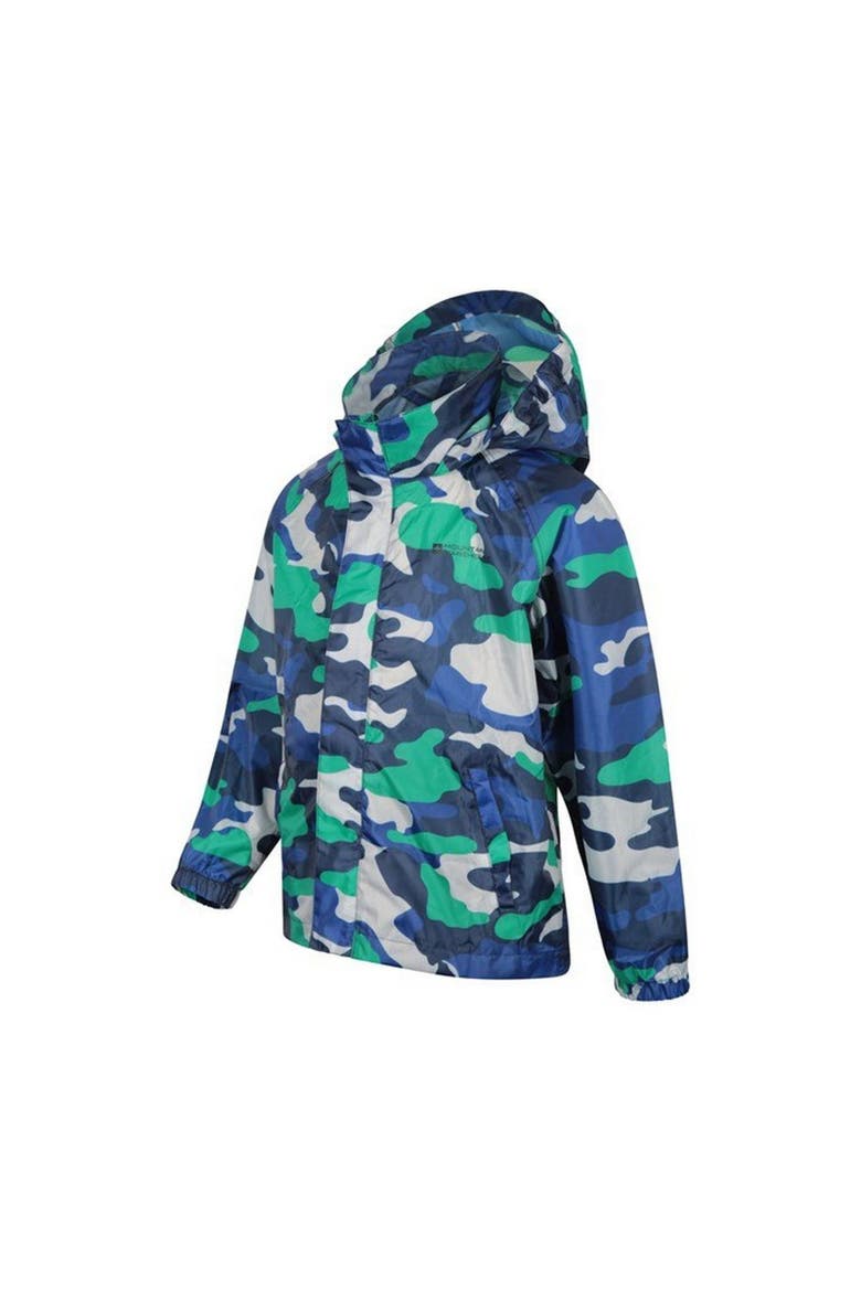 Childrens/Kids Pakka Camo Waterproof Jacket, Alternate, color, Blue