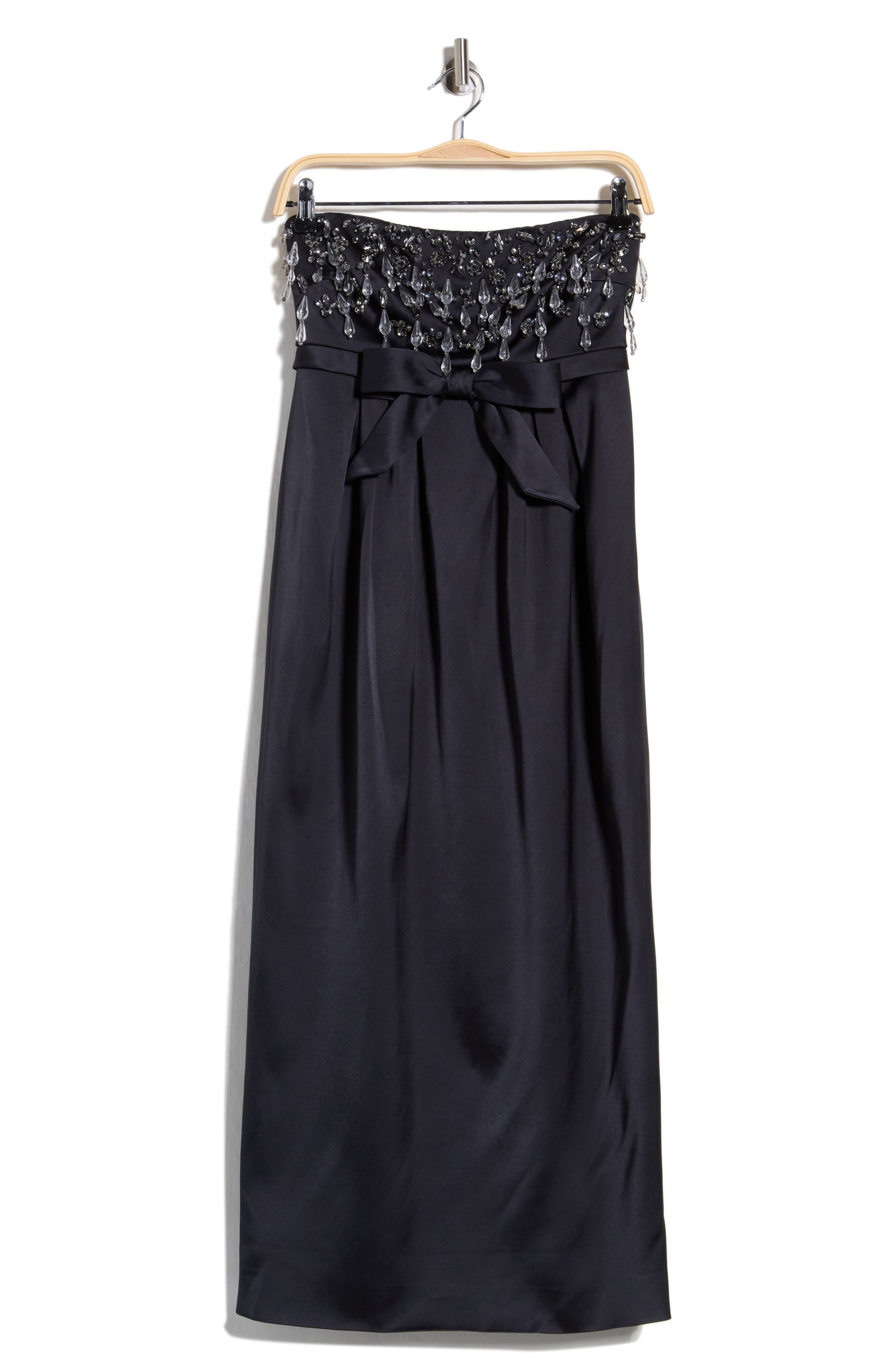 Zelina Gemstone Strapless Midi Dress