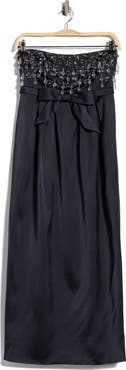 Cinq à Sept Zelina Gemstone Strapless Midi Dress