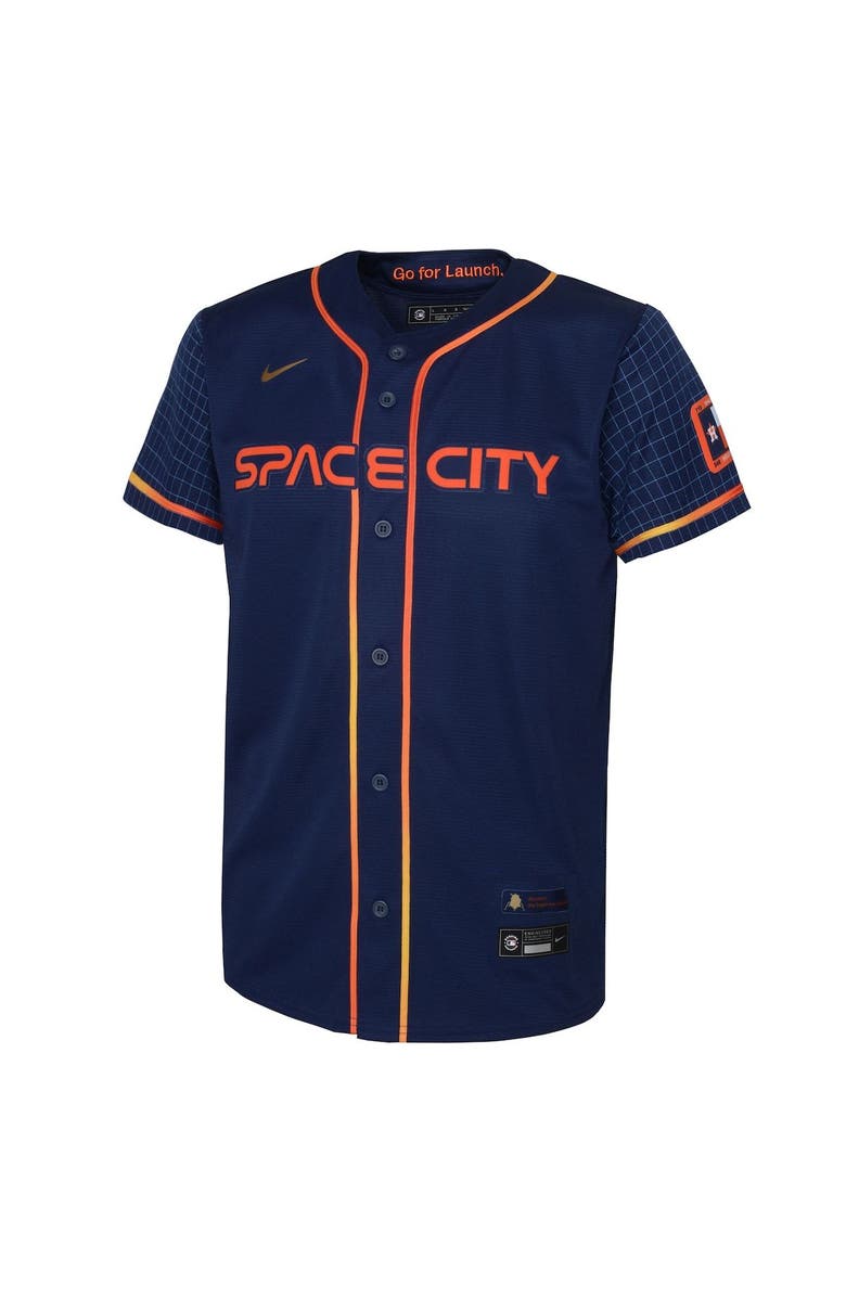 Nike Youth Nike Yordan Alvarez Navy Houston Astros 2022 City Connect Replica Player Jersey, Alternate, color,