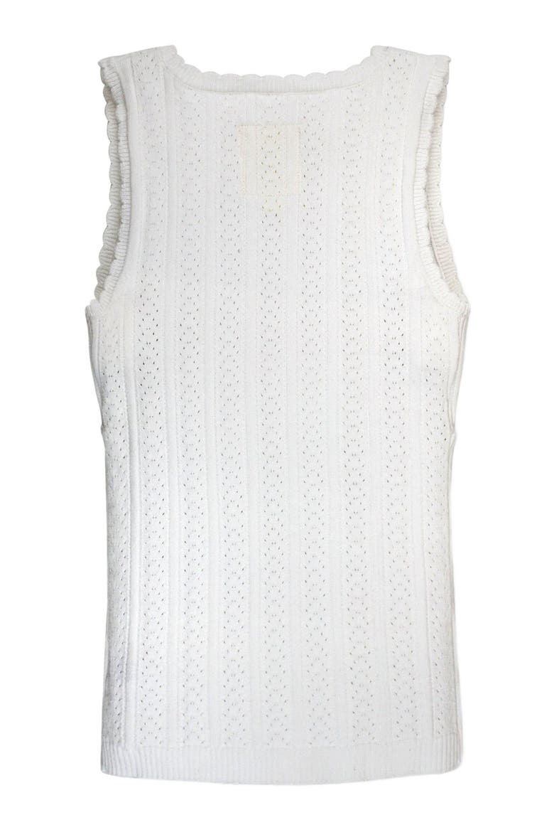 Womens' Empire Sweater Tank, Alternate, color, White Pointelle