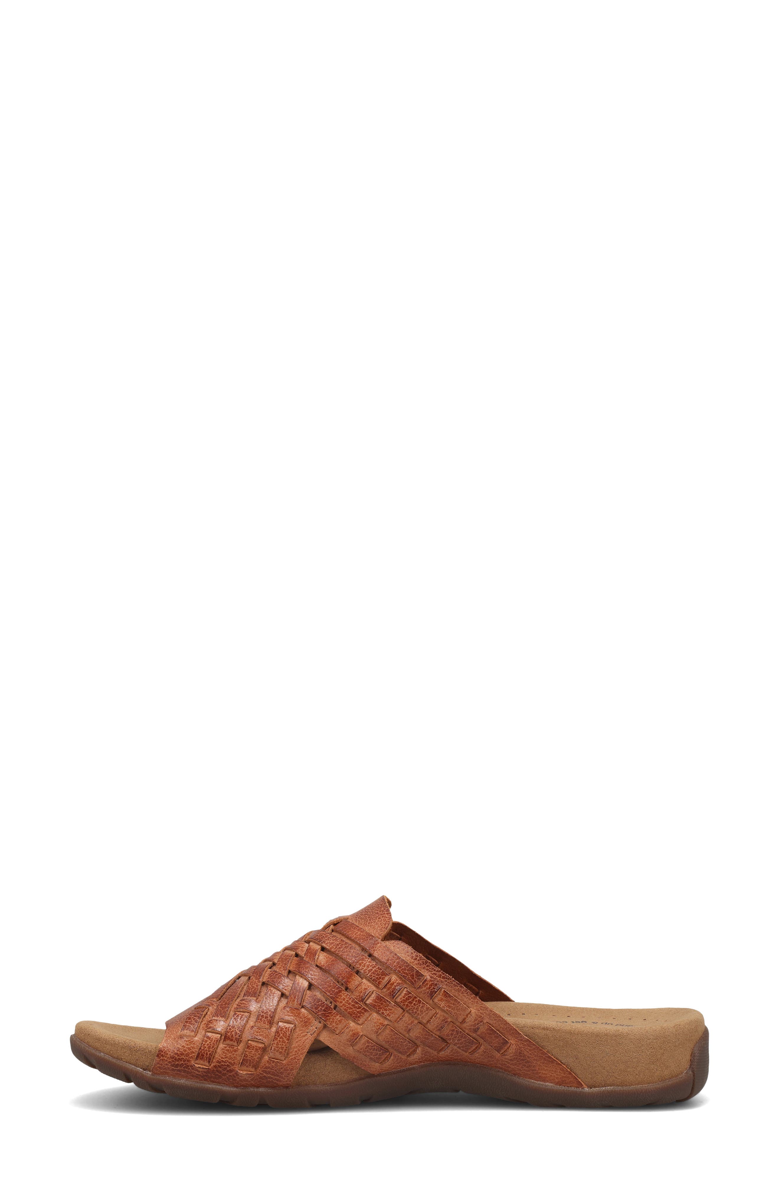 Taos Guru Slide Sandal, Alternate, color, Honey