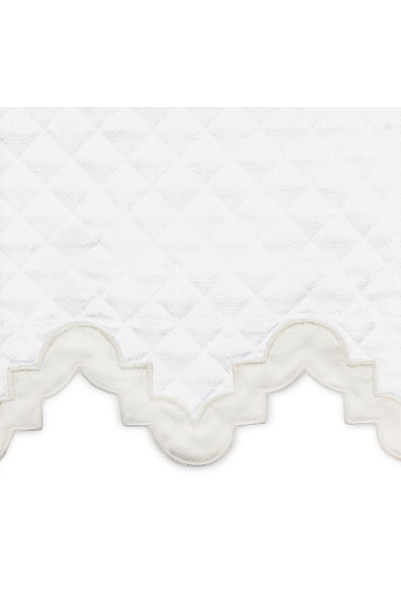 Matouk Aziza Matelassé Coverlet, Alternate, color, Bone