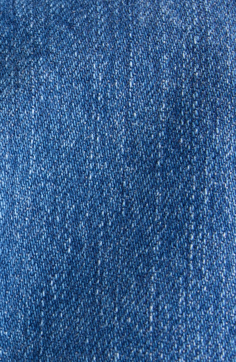 Givenchy Crop Open Back Denim Jacket, Alternate, color, Medium Blue