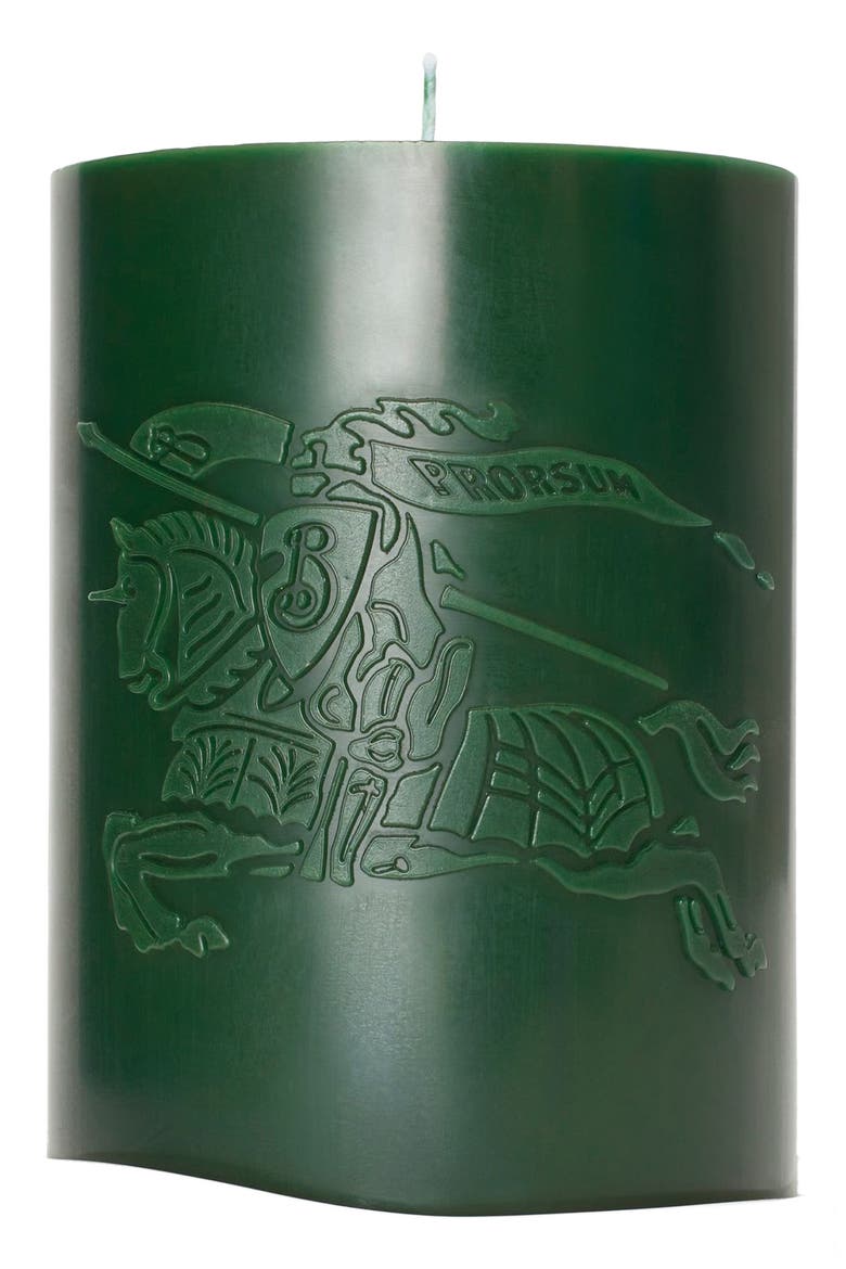 EKD Candle with Plate, Alternate, color, IVY GREEN