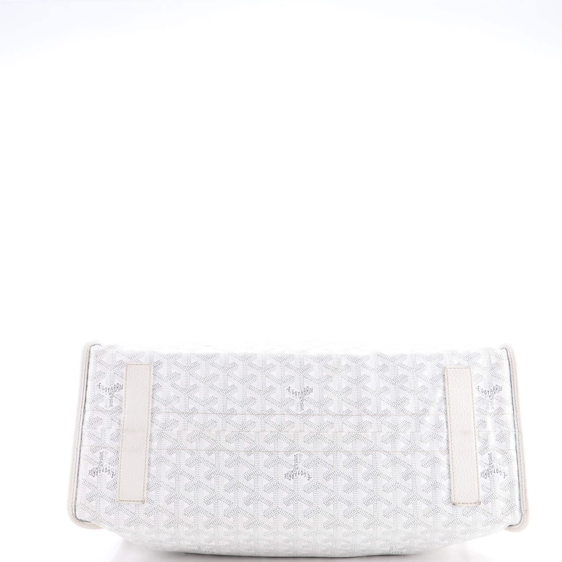 Pre-Owned Goyard Hardy Pet Carrier Coated Canvas PM, Alternate, color, White