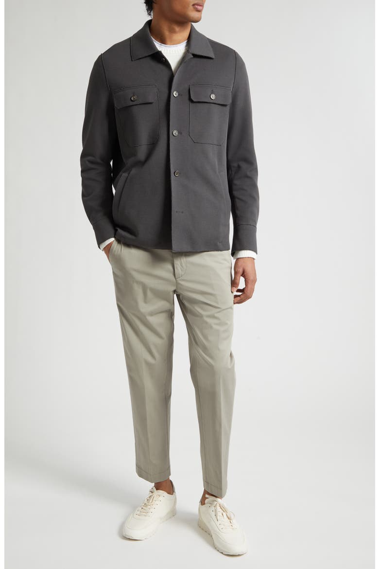 Stretch Cotton Pants, Alternate, color, MILITARY GREEN