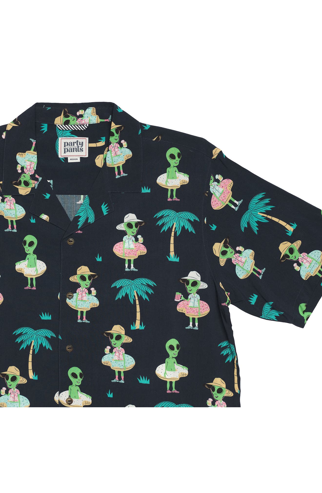 Party Pants Pool Foot Short Sleeve Button Front Shirt (Men) | Nordstromrack