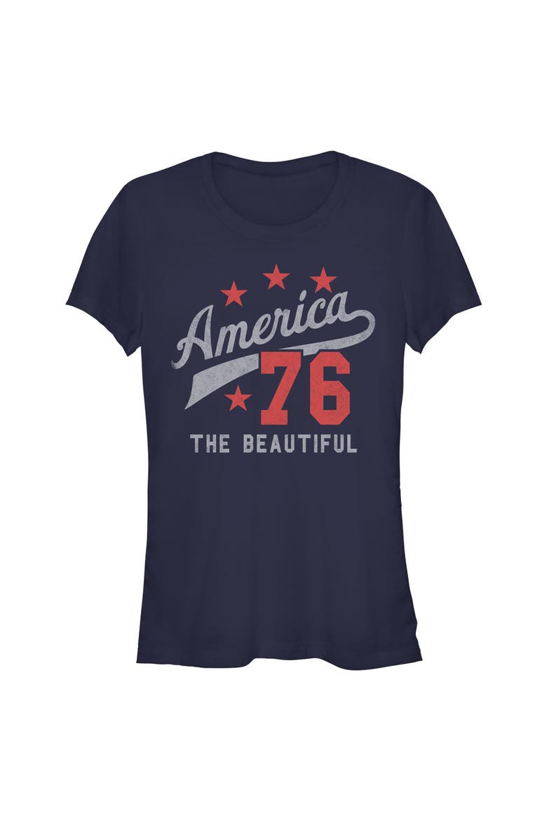 Juniors Lost Gods The Beautiful America 1776 T Shirt, Main, color, Navy Blue