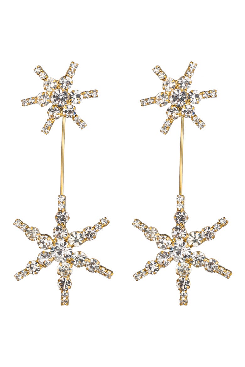 North Star Statement Drop Earrings, Main, color, GOLD