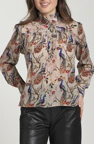 APNY Ruffle Half-Placket Shirt