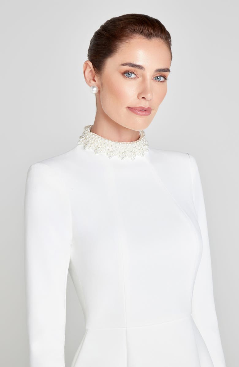 NADINE MERABI Audrina Beaded Long Sleeve Minidress, Alternate, color,