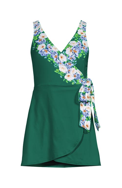 LANDS' END LANDS' END SIDE TIE MINI SWIM DRESS SWIMSUIT 