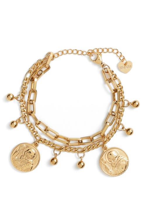 Bracha All Saints Coin Charm Bracelet in Gold at Nordstrom