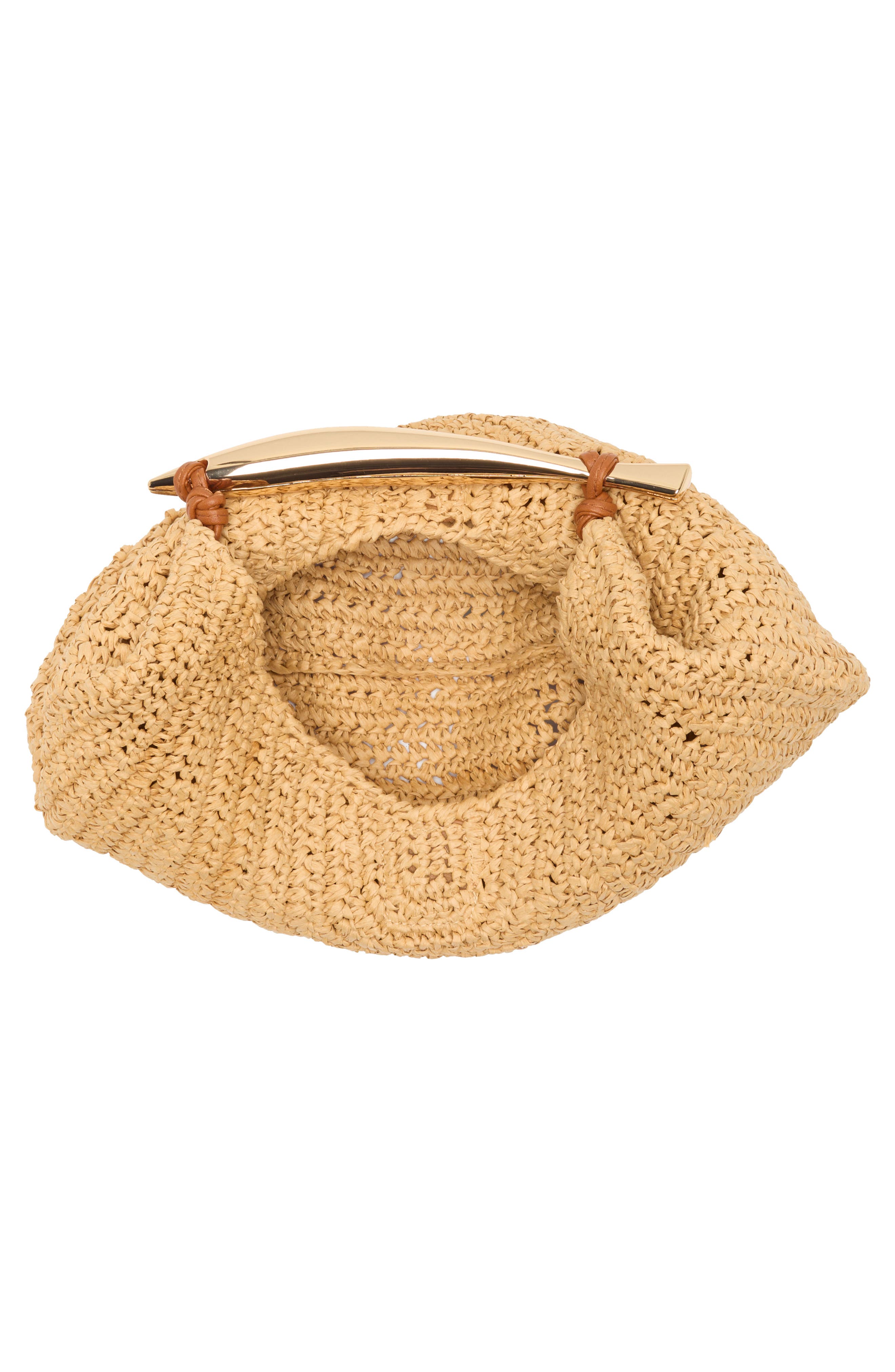 URBAN EXPRESSIONS HANDBAGS Straw Top Handle Satchel, Alternate, color, 