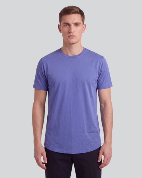 Stretch Cotton Crew Neck Tee