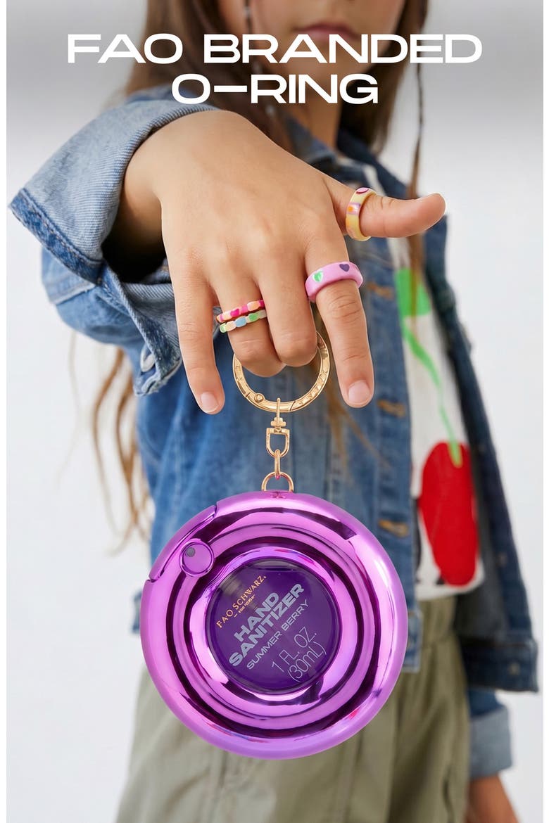 Kids' Summer Berry Hand Sanitizer Keychain, Alternate, color, PURPLE