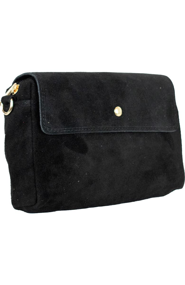 Persaman New York Suede Crossbody Bag, Alternate, color, Black