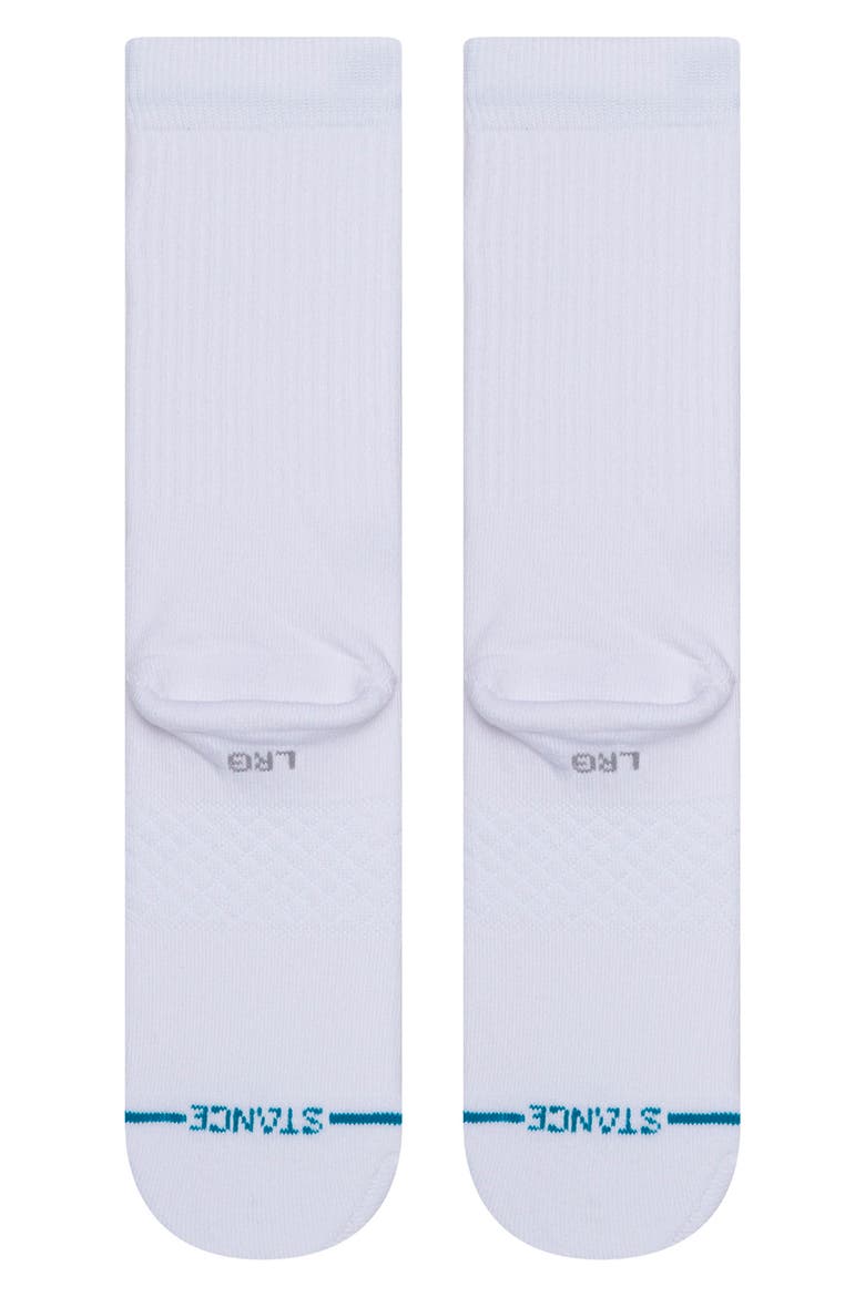 Icon Quarter Crew Socks, Alternate, color, WHITEBLACK