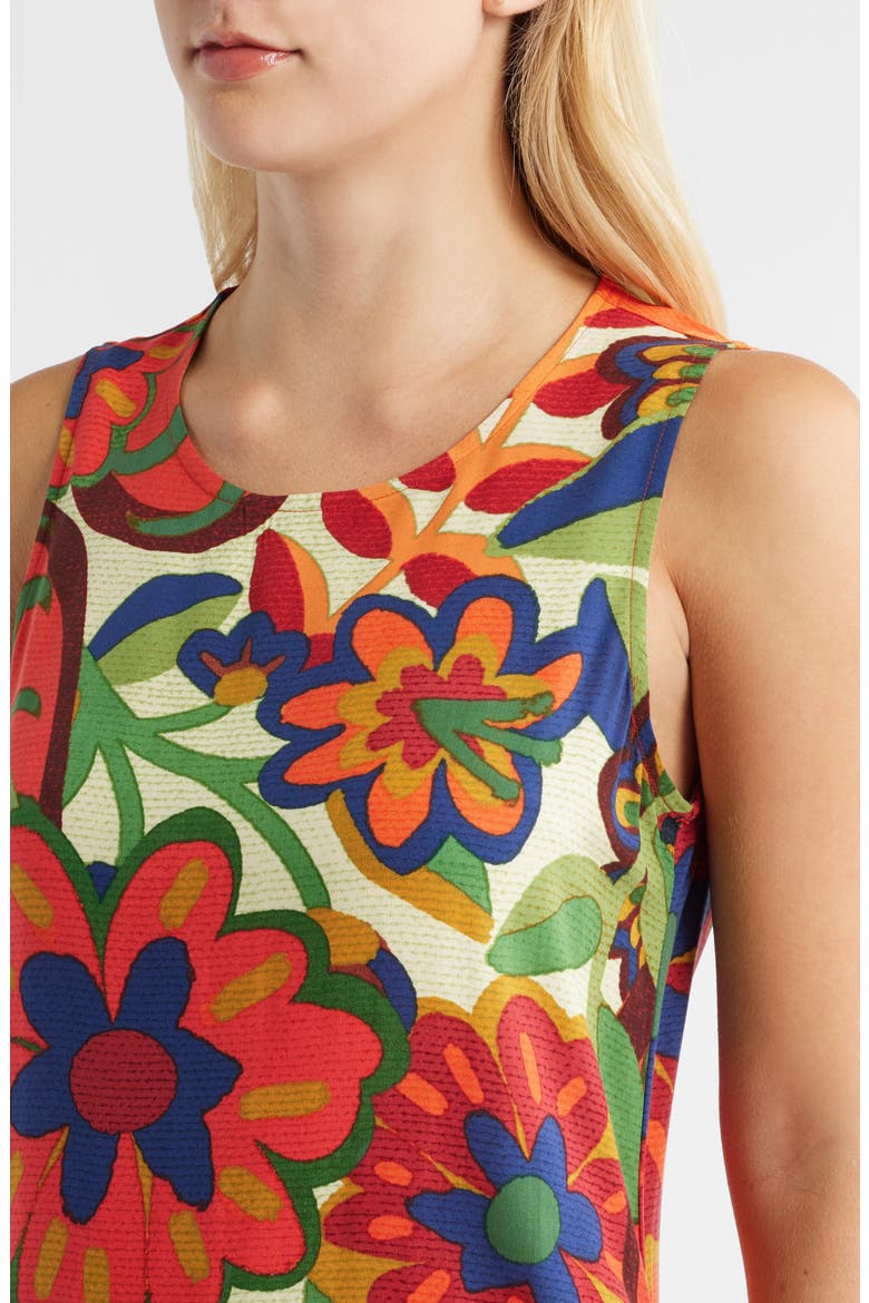 Ruffle Hem Shift Dress, Alternate, color, HIBISCUS RED