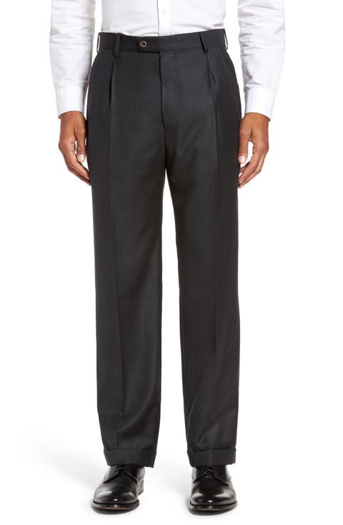Bennett Straight Leg Pleated Dress Pants