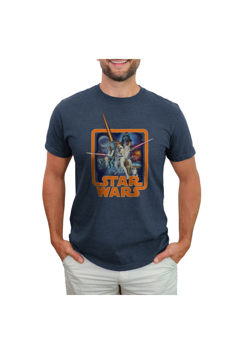 Men's Throwback Short Sleeve Graphic T-Shirt, Main, color, Navy Heather