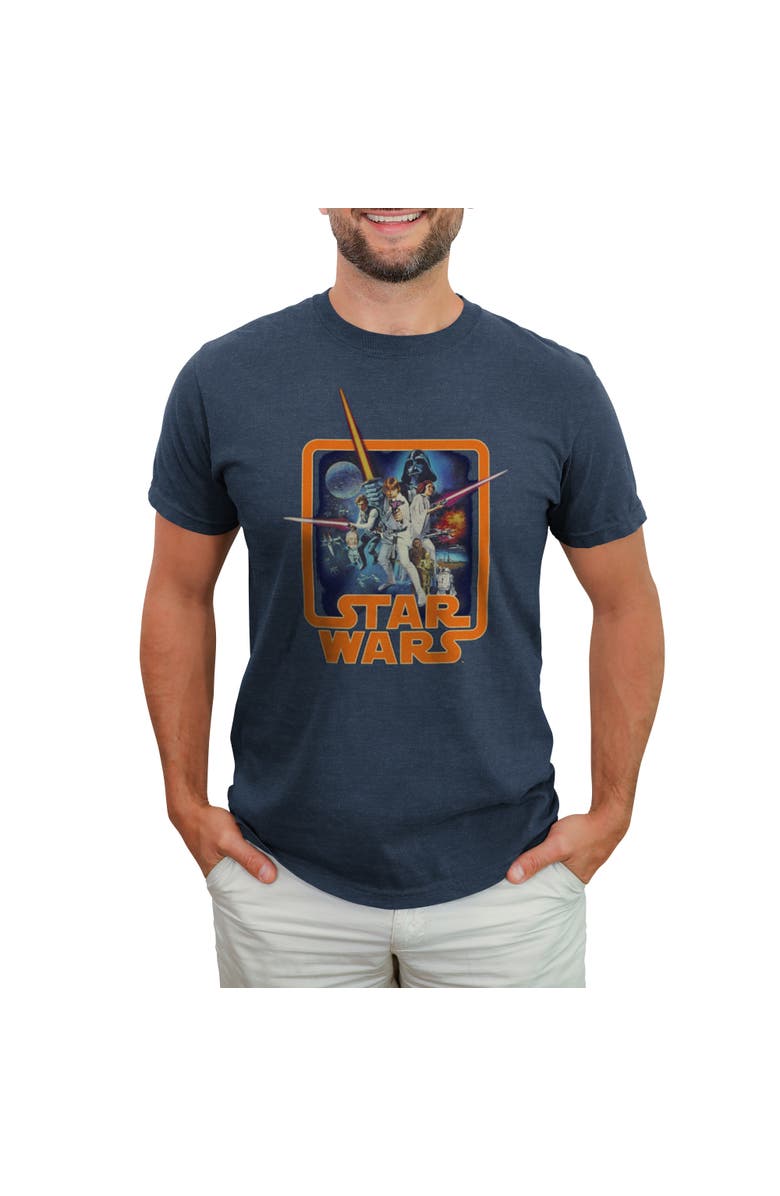 Star Wars Men's Star Wars Throwback  Graphic T-Shirt, Main, color, Navy Heather
