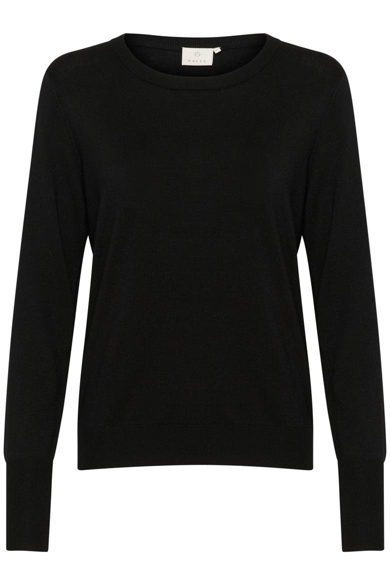 KAlizza Round Neck Regular Fit Pullover, Alternate, color, Black Deep