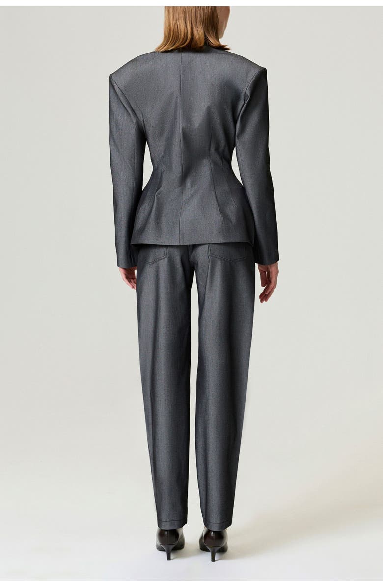 Nocturne Balloon Cut Tailored Pants, Alternate, color, Anthracite