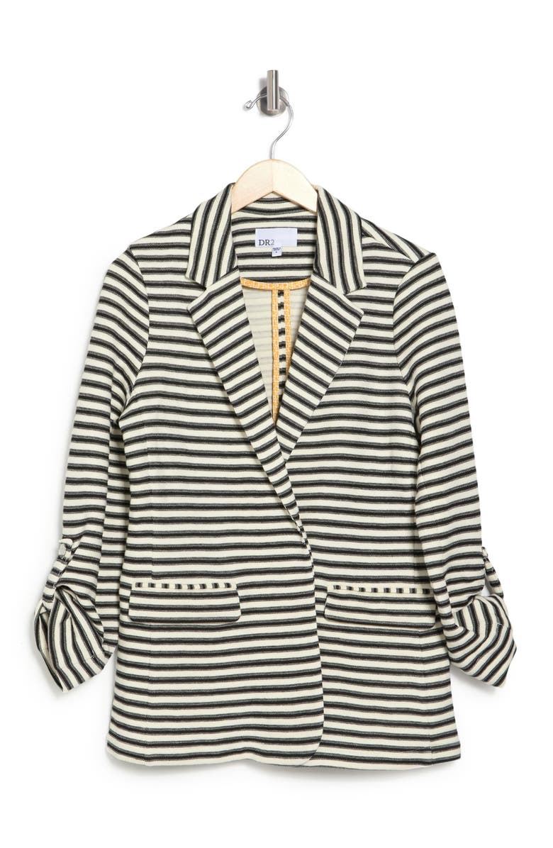 DR2 by Daniel Rainn Stripe Notch Lapel Blazer, Alternate, color,